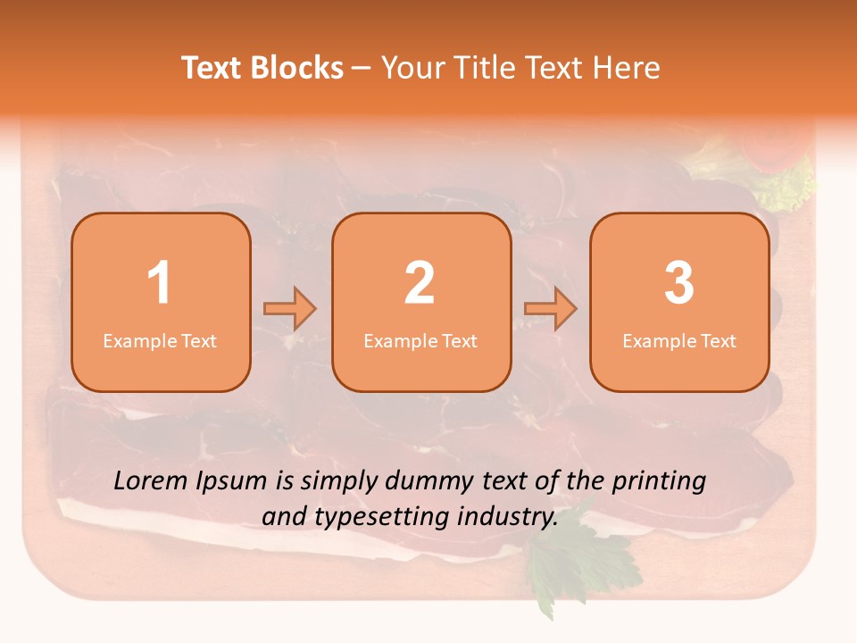 Trancio Cena Ingrediente PowerPoint Template