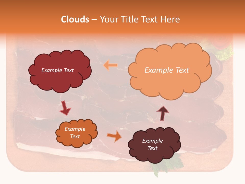 Trancio Cena Ingrediente PowerPoint Template