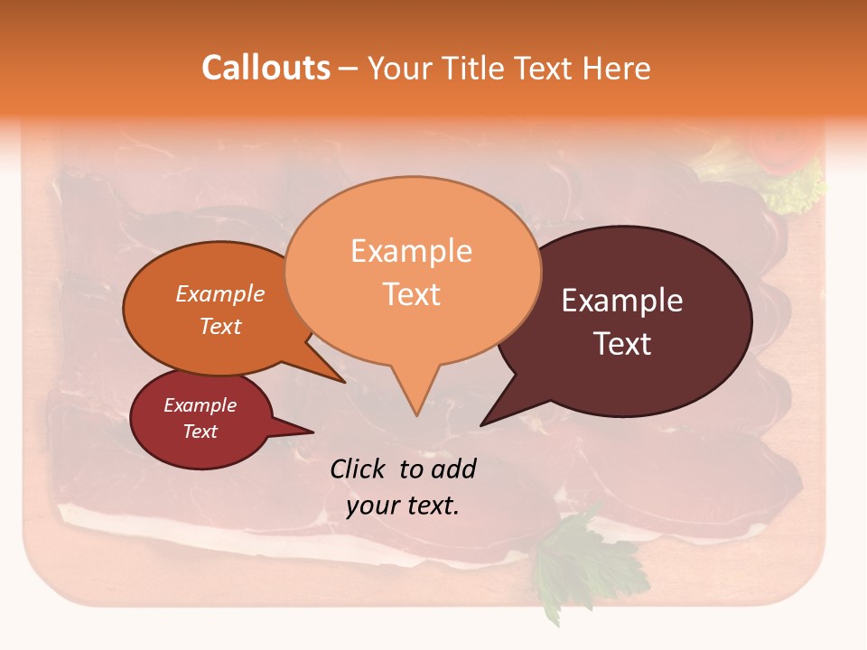 Trancio Cena Ingrediente PowerPoint Template