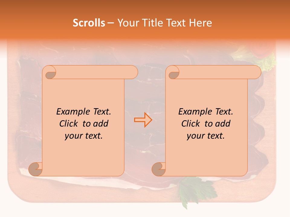 Trancio Cena Ingrediente PowerPoint Template