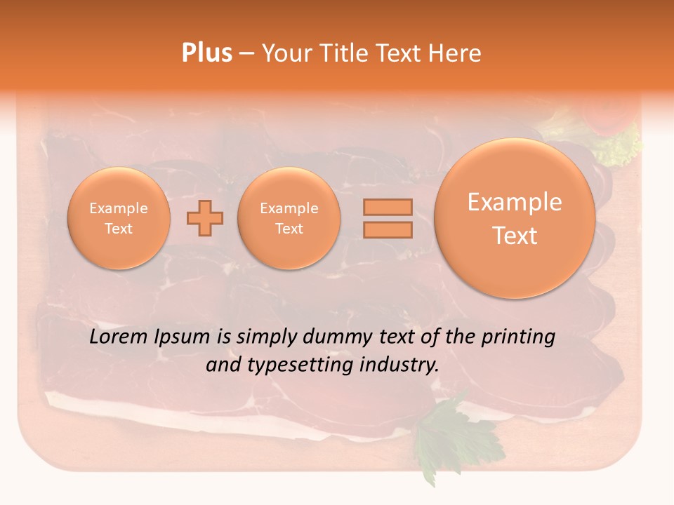 Trancio Cena Ingrediente PowerPoint Template