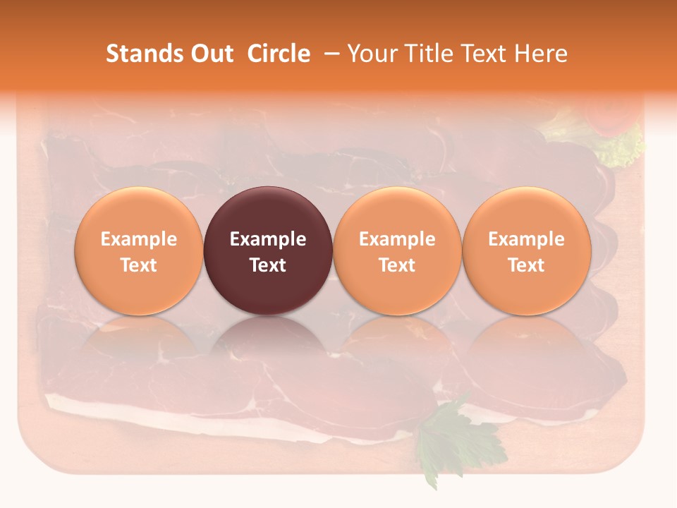 Trancio Cena Ingrediente PowerPoint Template