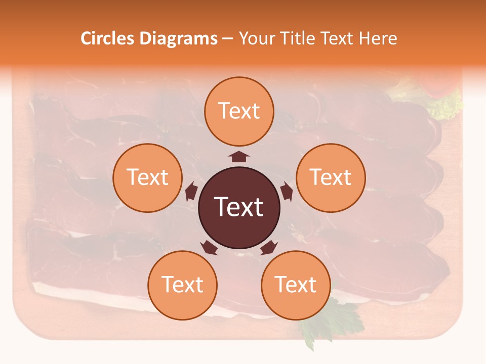 Trancio Cena Ingrediente PowerPoint Template