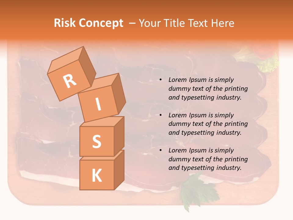 Trancio Cena Ingrediente PowerPoint Template