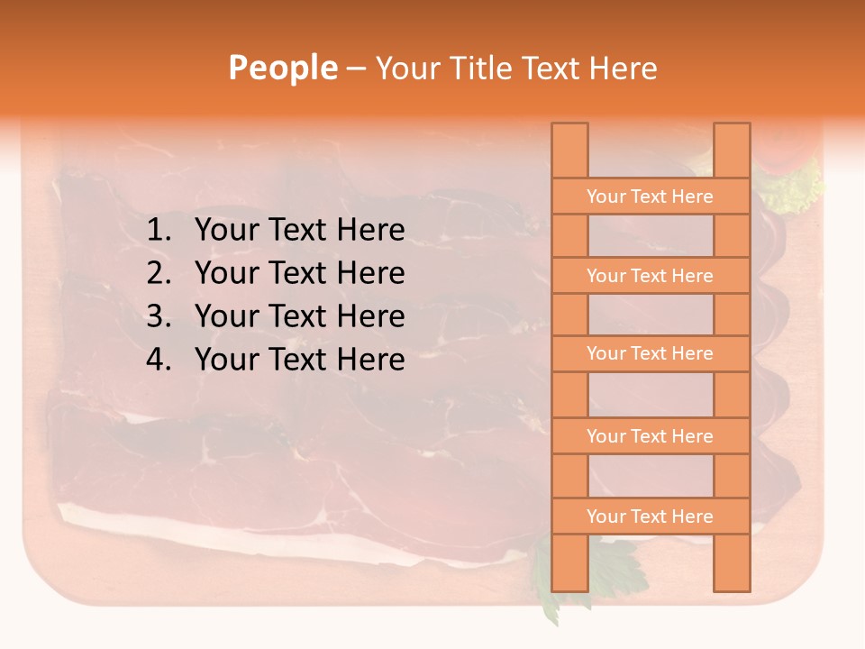 Trancio Cena Ingrediente PowerPoint Template