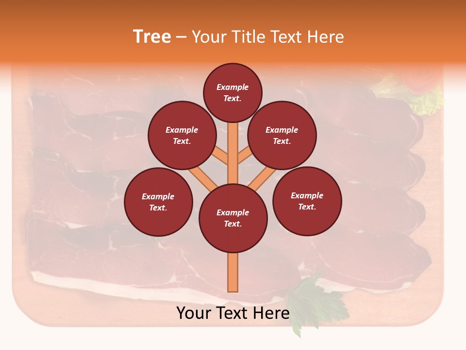 Trancio Cena Ingrediente PowerPoint Template