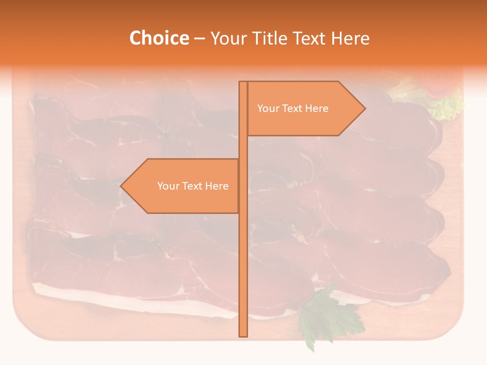 Trancio Cena Ingrediente PowerPoint Template