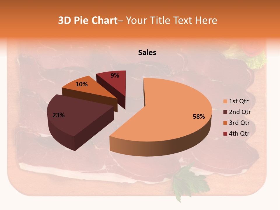 Trancio Cena Ingrediente PowerPoint Template