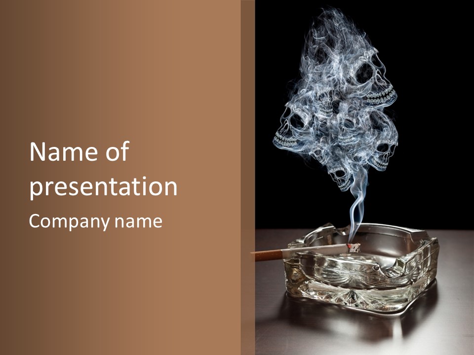 Fume Black Background Fantasy PowerPoint Template