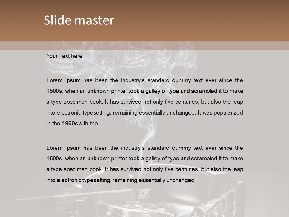 Fume Black Background Fantasy PowerPoint Template