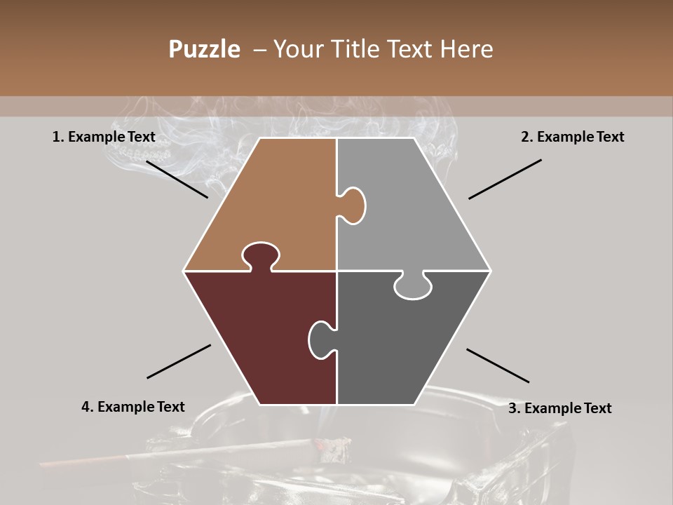 Fume Black Background Fantasy PowerPoint Template