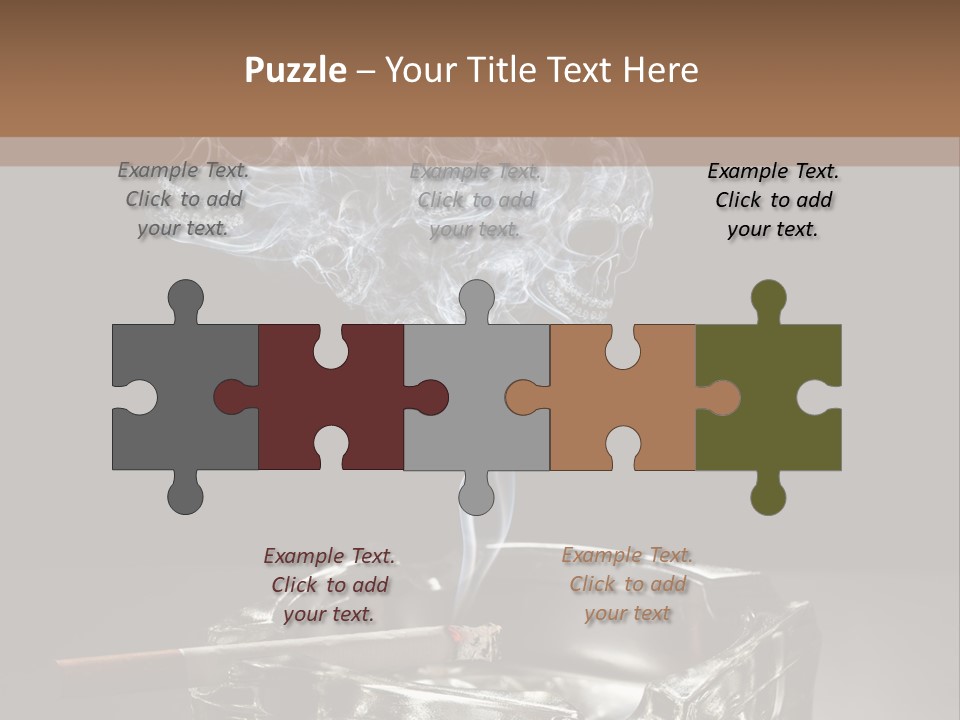 Fume Black Background Fantasy PowerPoint Template