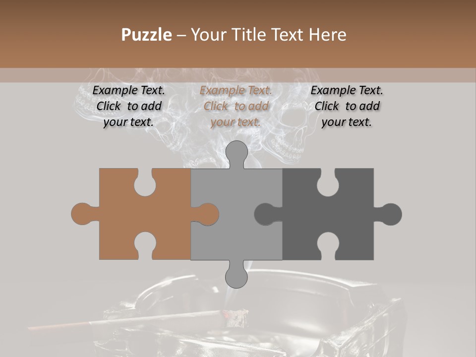 Fume Black Background Fantasy PowerPoint Template