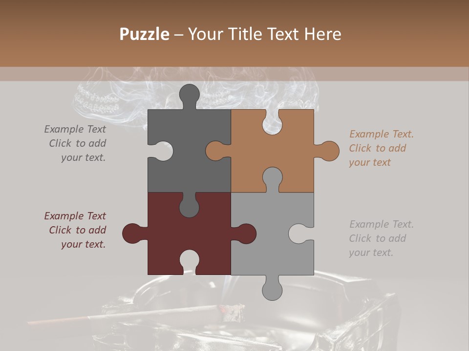 Fume Black Background Fantasy PowerPoint Template