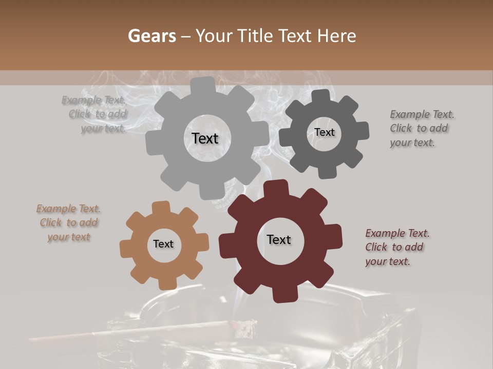 Fume Black Background Fantasy PowerPoint Template