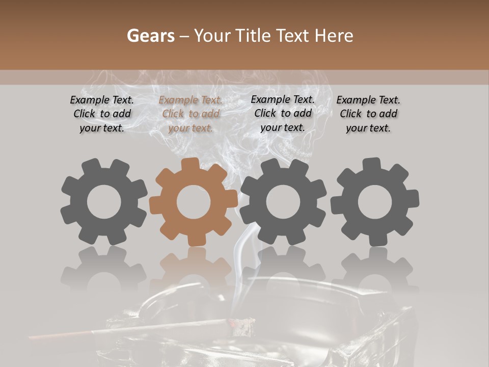 Fume Black Background Fantasy PowerPoint Template