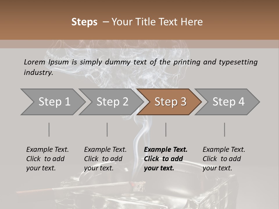 Fume Black Background Fantasy PowerPoint Template