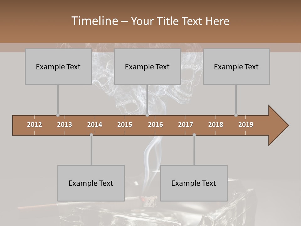 Fume Black Background Fantasy PowerPoint Template
