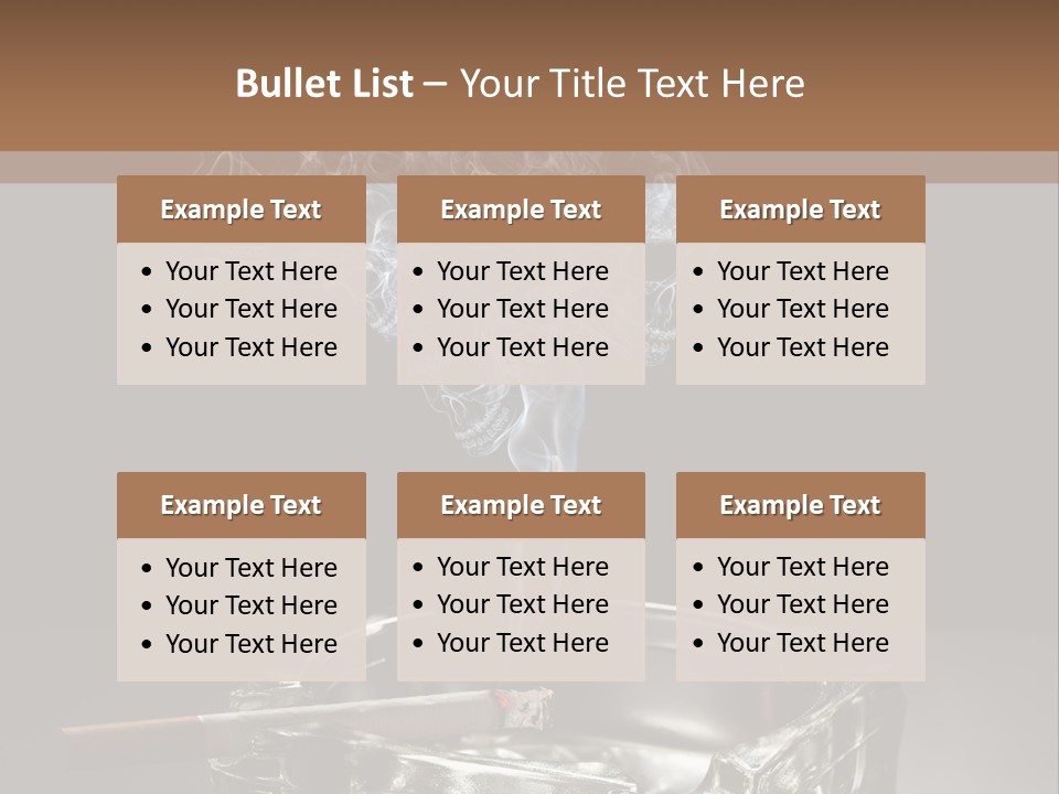 Fume Black Background Fantasy PowerPoint Template