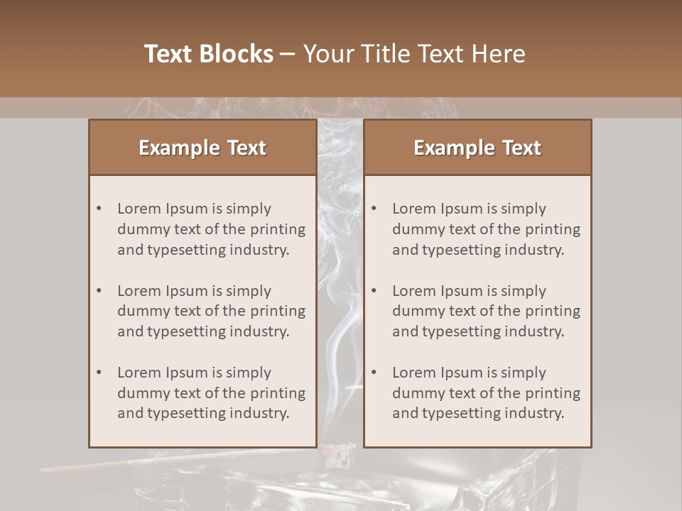 Fume Black Background Fantasy PowerPoint Template