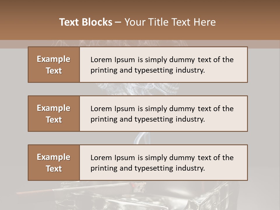 Fume Black Background Fantasy PowerPoint Template