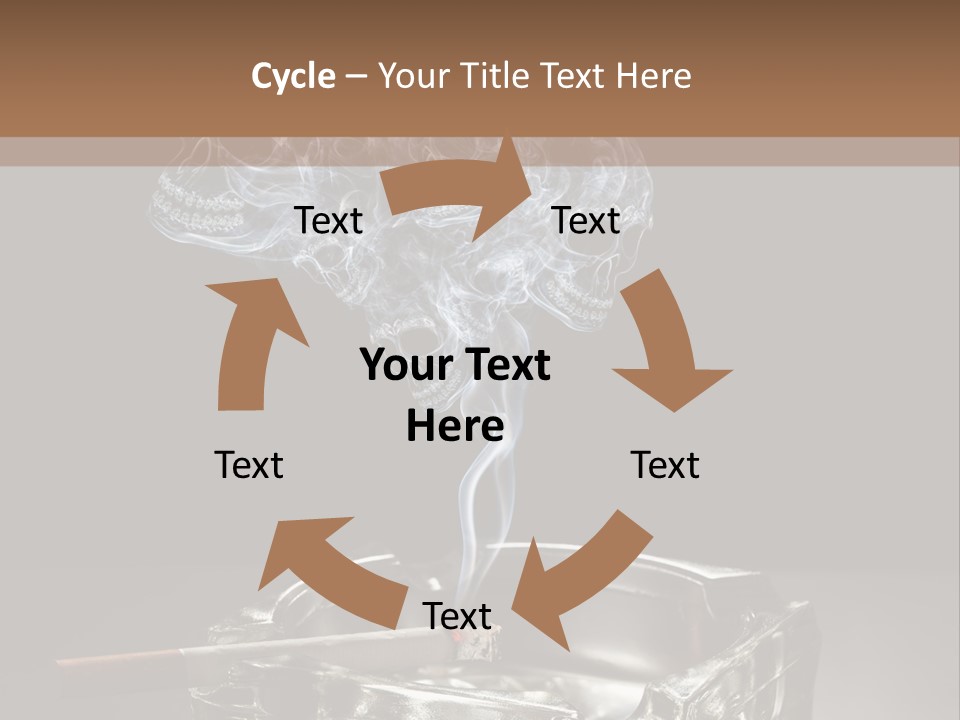 Fume Black Background Fantasy PowerPoint Template