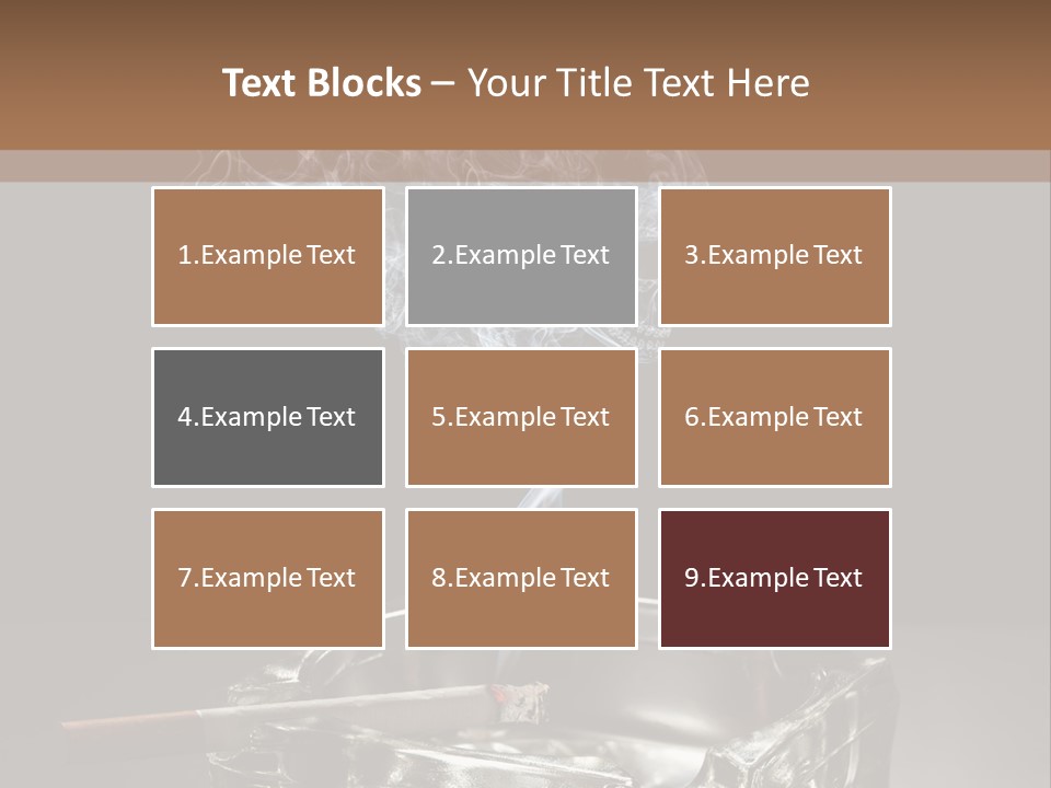 Fume Black Background Fantasy PowerPoint Template