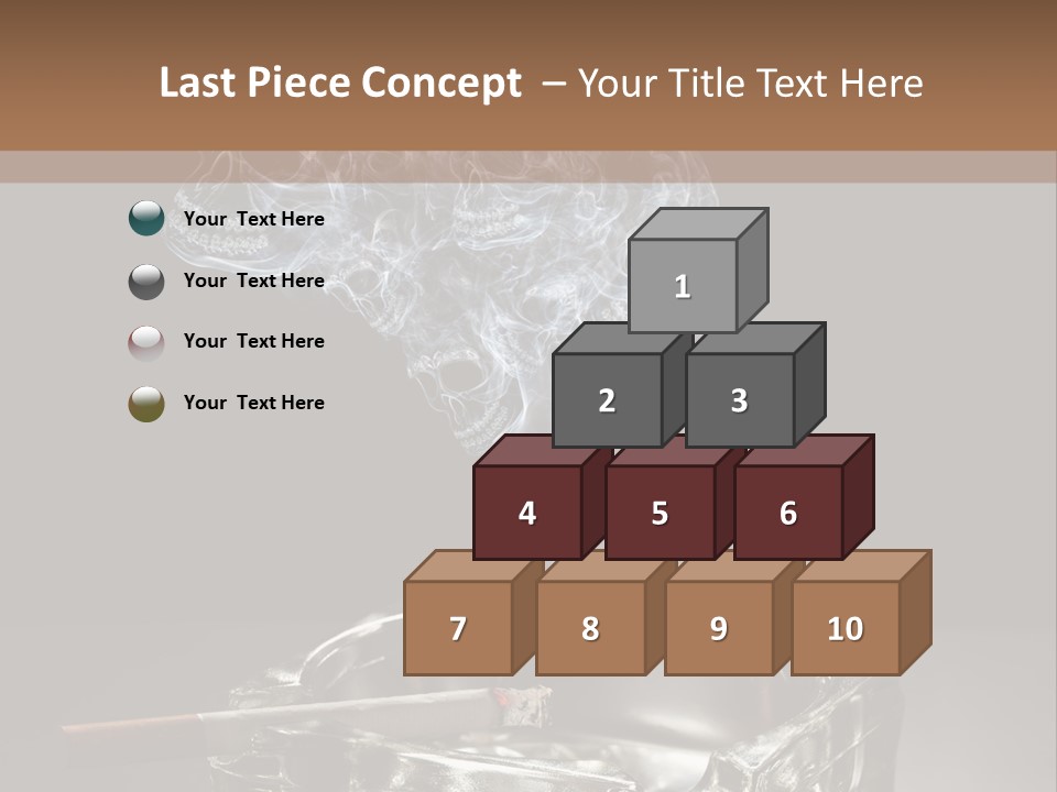 Fume Black Background Fantasy PowerPoint Template