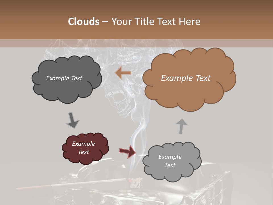 Fume Black Background Fantasy PowerPoint Template