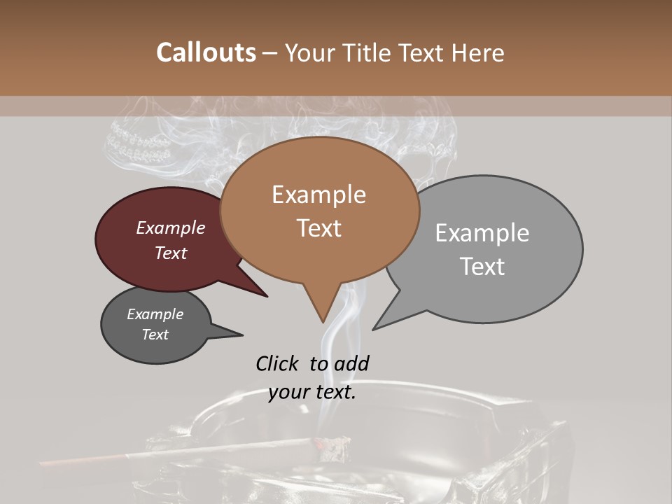 Fume Black Background Fantasy PowerPoint Template