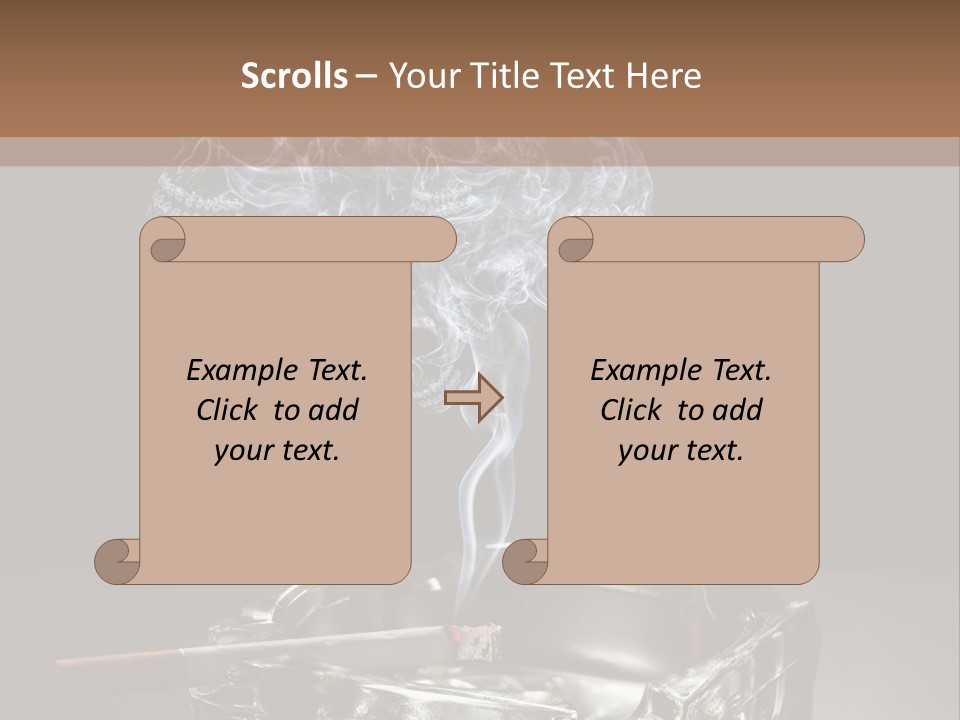 Fume Black Background Fantasy PowerPoint Template
