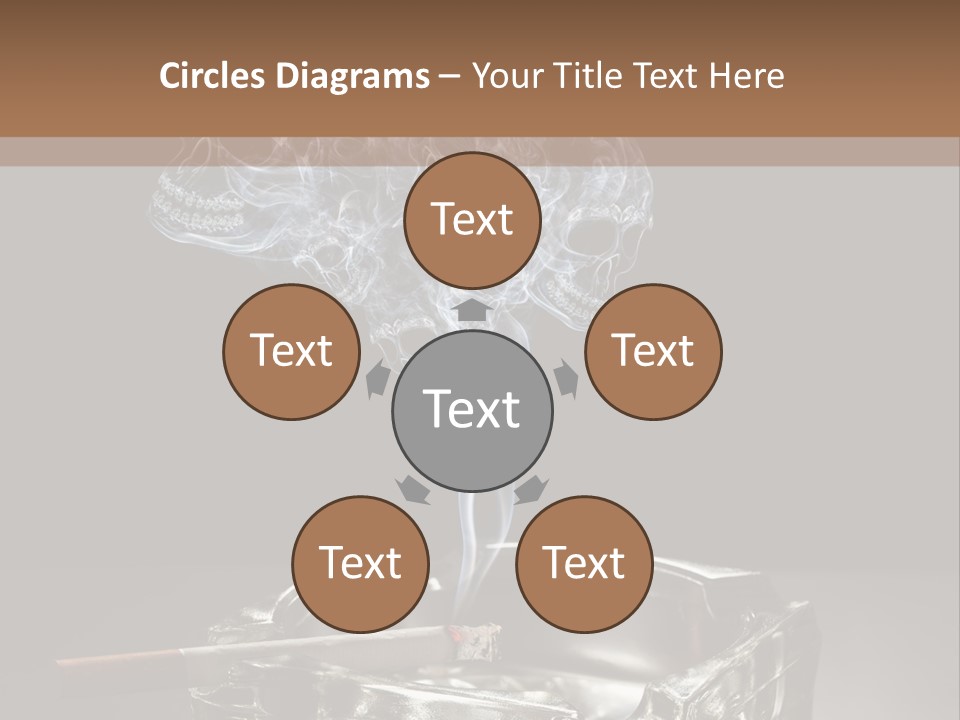 Fume Black Background Fantasy PowerPoint Template