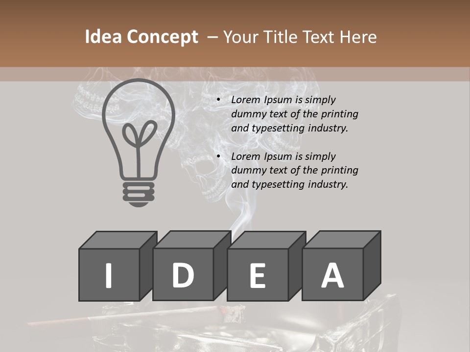 Fume Black Background Fantasy PowerPoint Template