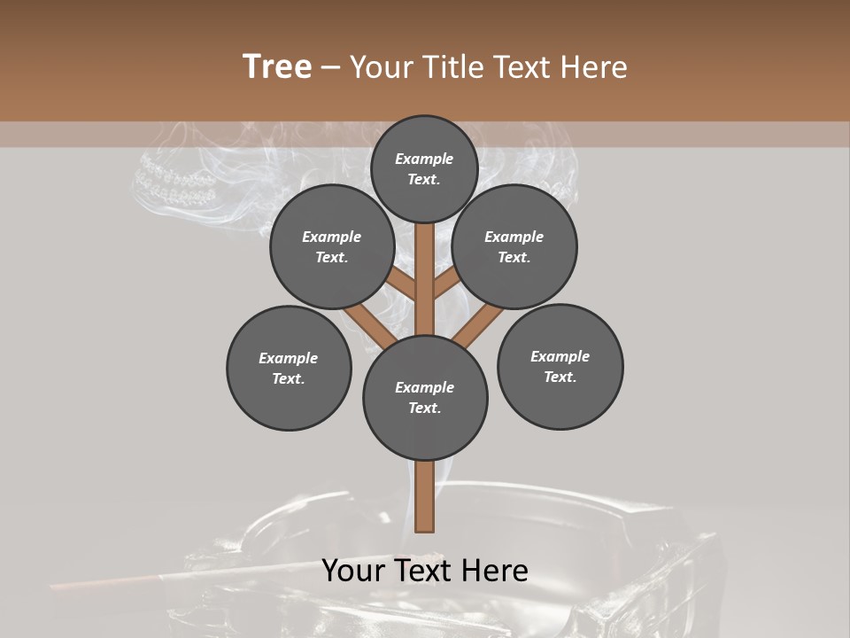Fume Black Background Fantasy PowerPoint Template
