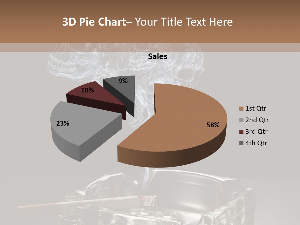 Fume Black Background Fantasy PowerPoint Template