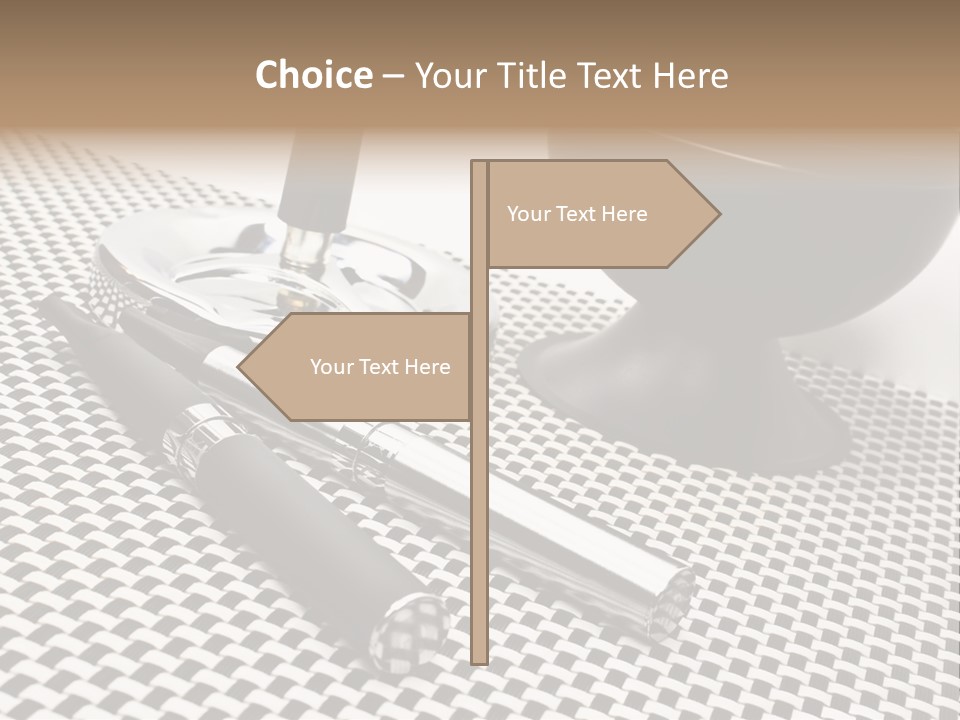 Elektrische Zigarette Silber Raucherentw PowerPoint Template