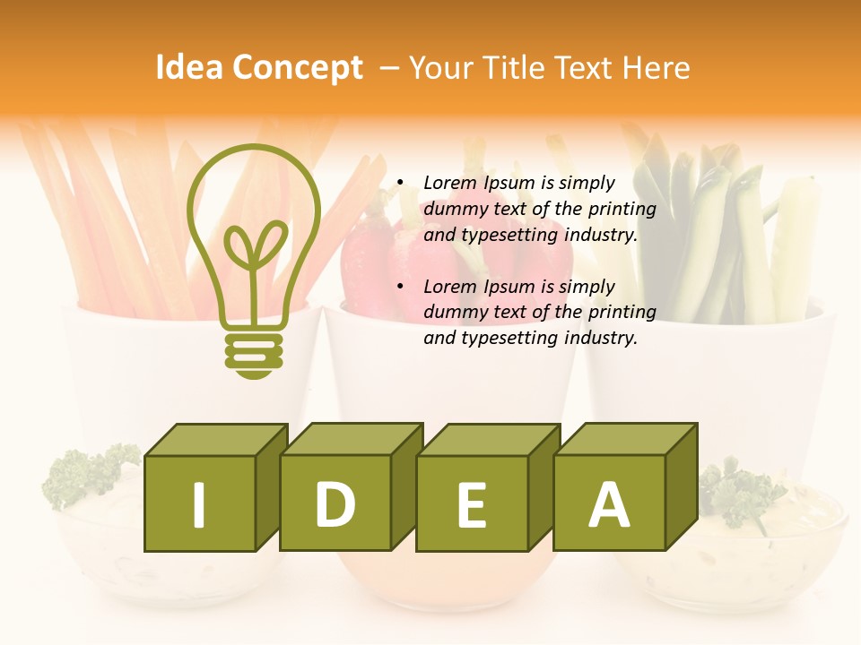 Isolated Background Zucchini PowerPoint Template