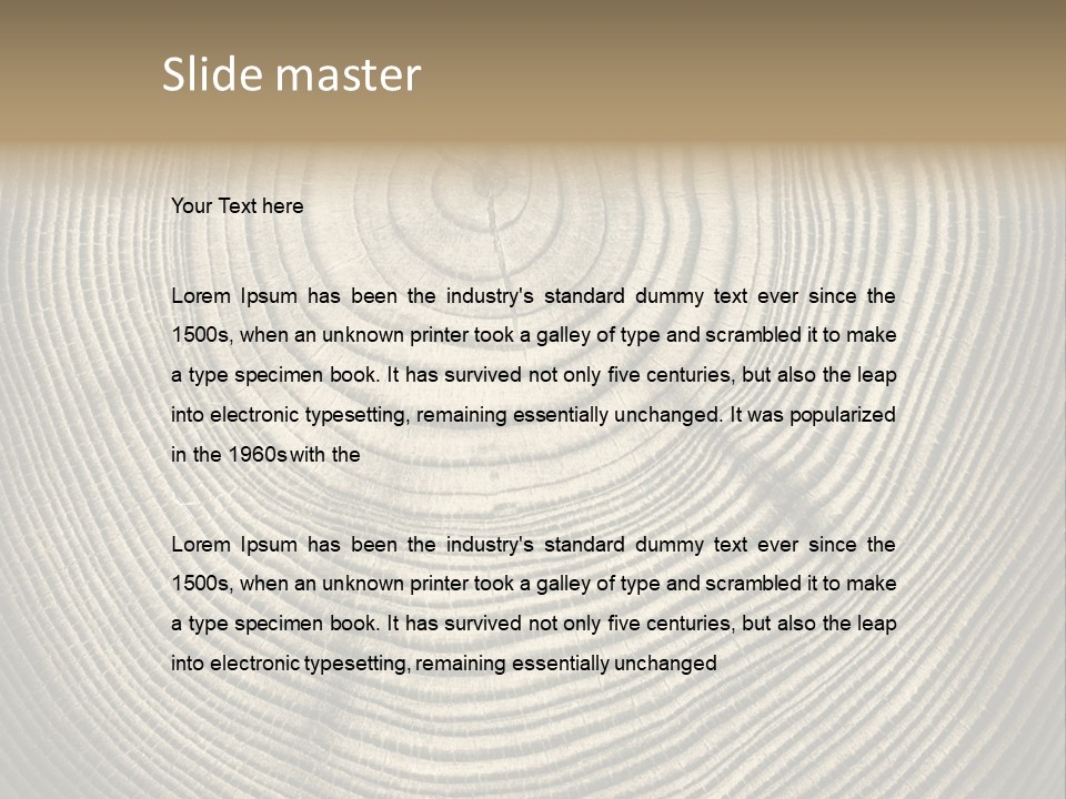 Circle Wooden Backgrounds PowerPoint Template