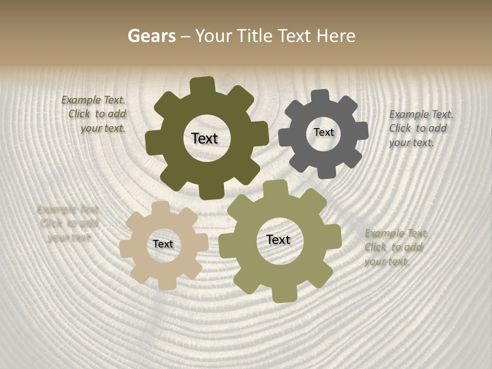 Circle Wooden Backgrounds PowerPoint Template