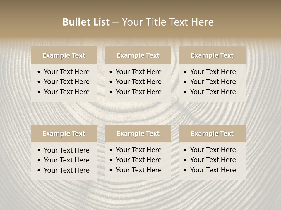 Circle Wooden Backgrounds PowerPoint Template