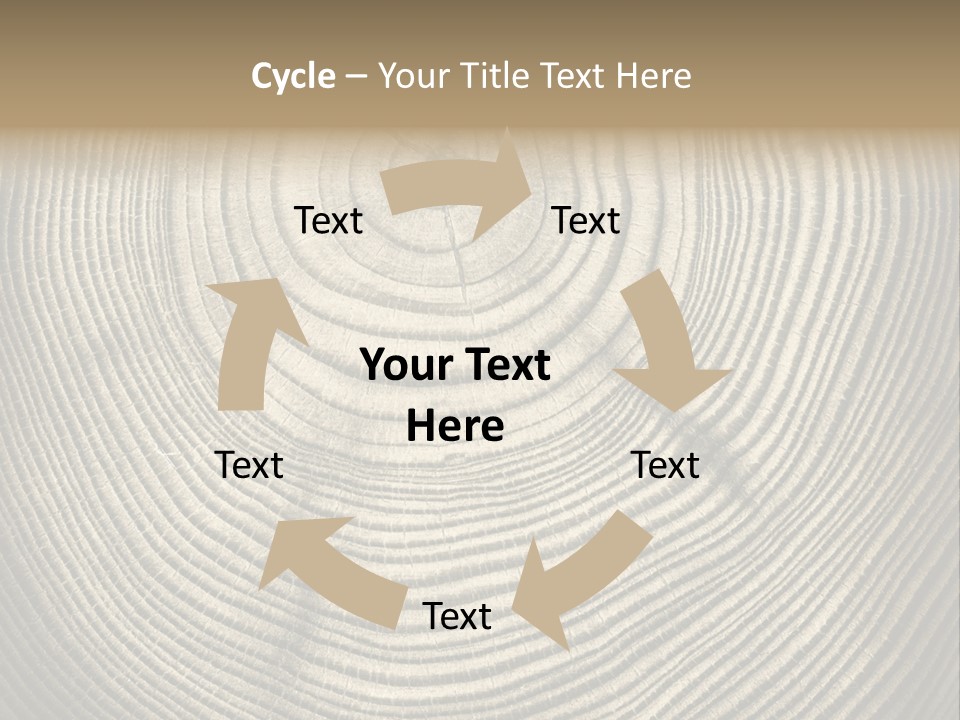 Circle Wooden Backgrounds PowerPoint Template