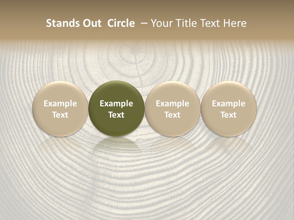 Circle Wooden Backgrounds PowerPoint Template