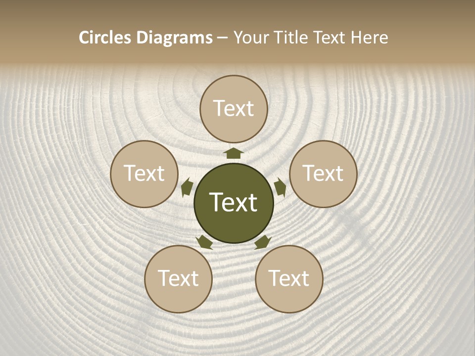 Circle Wooden Backgrounds PowerPoint Template