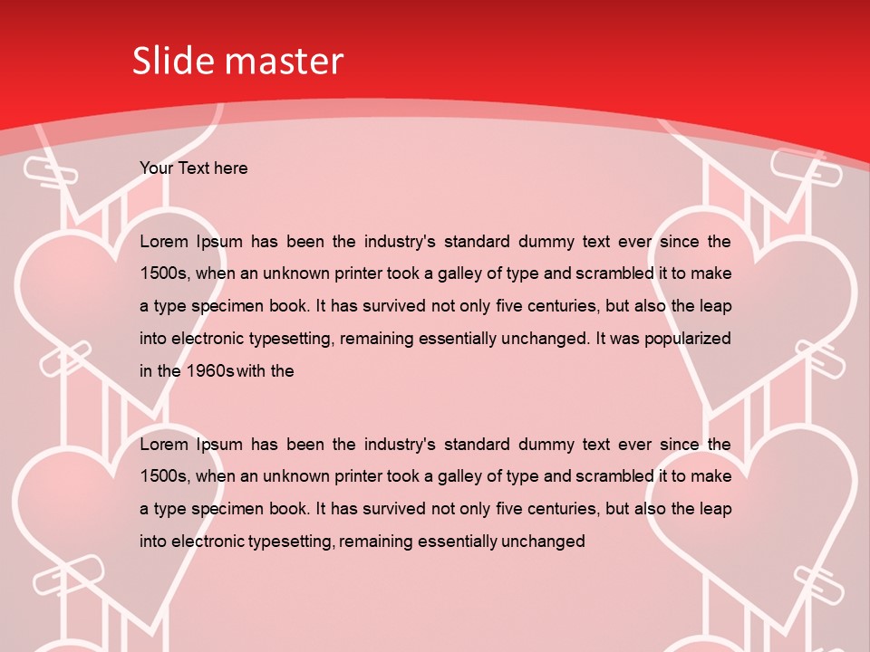 Amorous Greeting Word PowerPoint Template