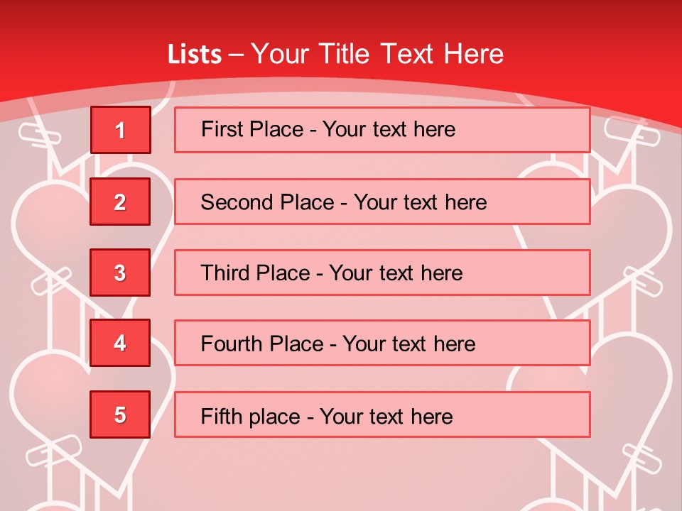 Amorous Greeting Word PowerPoint Template