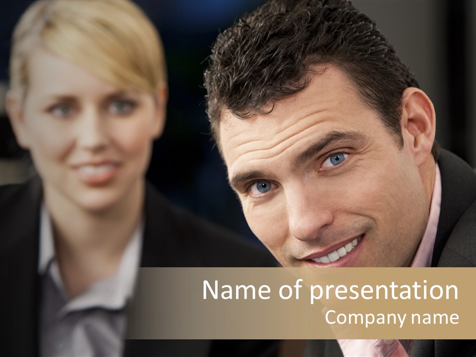 Face Smiling Leadership PowerPoint Template