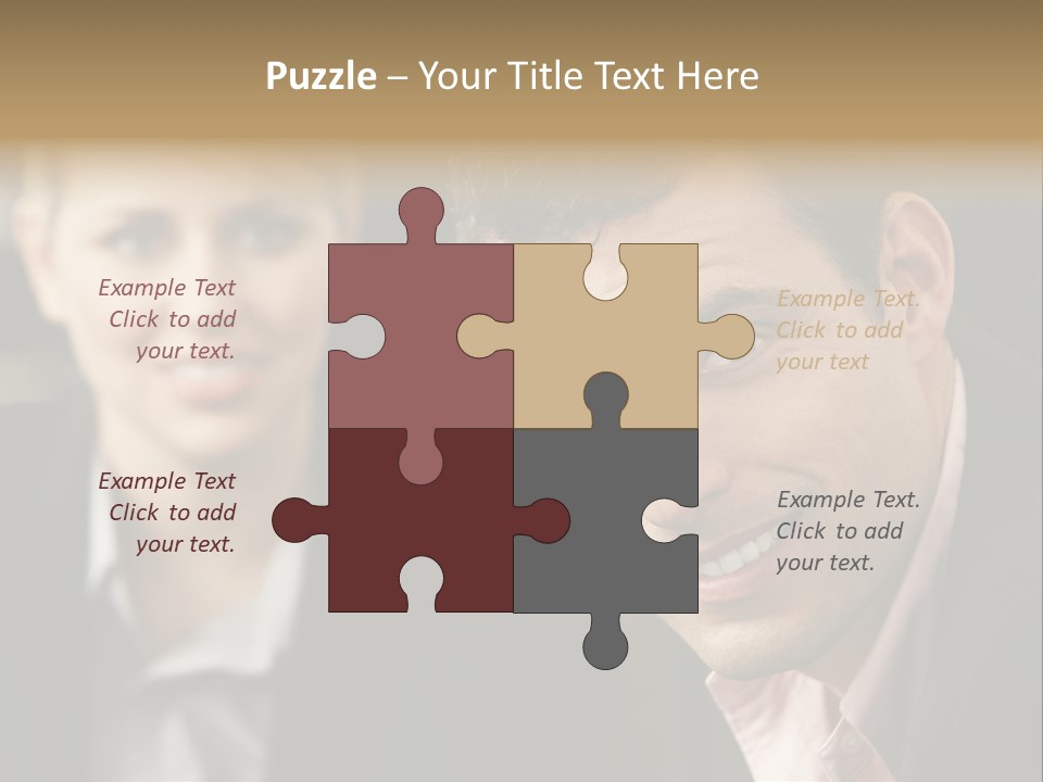 Face Smiling Leadership PowerPoint Template