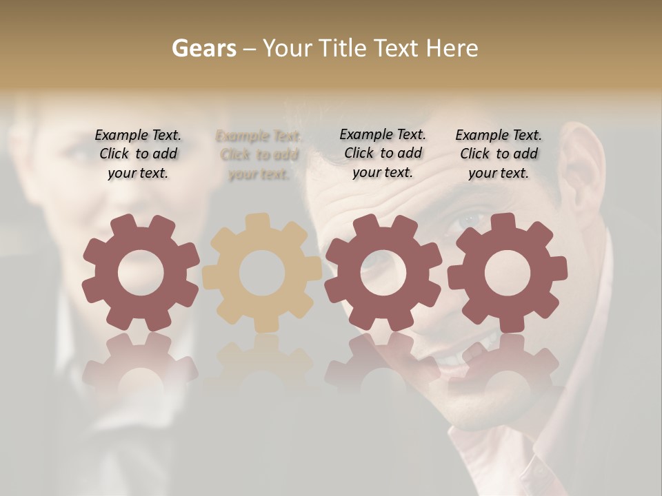 Face Smiling Leadership PowerPoint Template