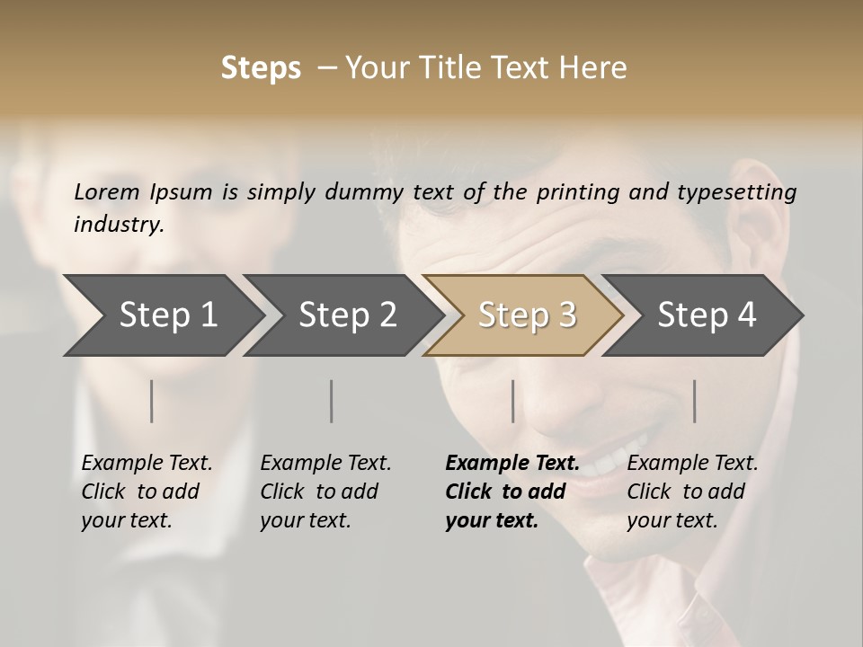 Face Smiling Leadership PowerPoint Template