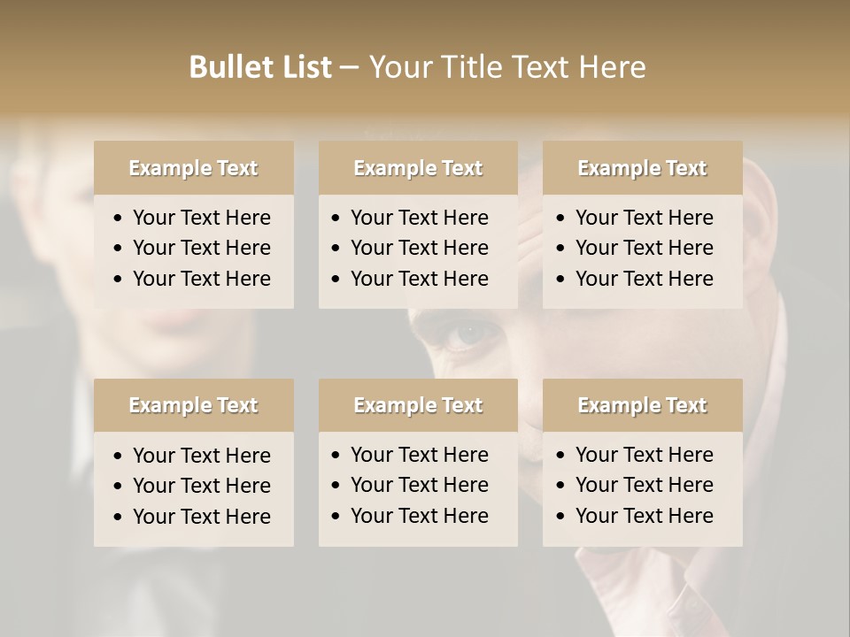 Face Smiling Leadership PowerPoint Template